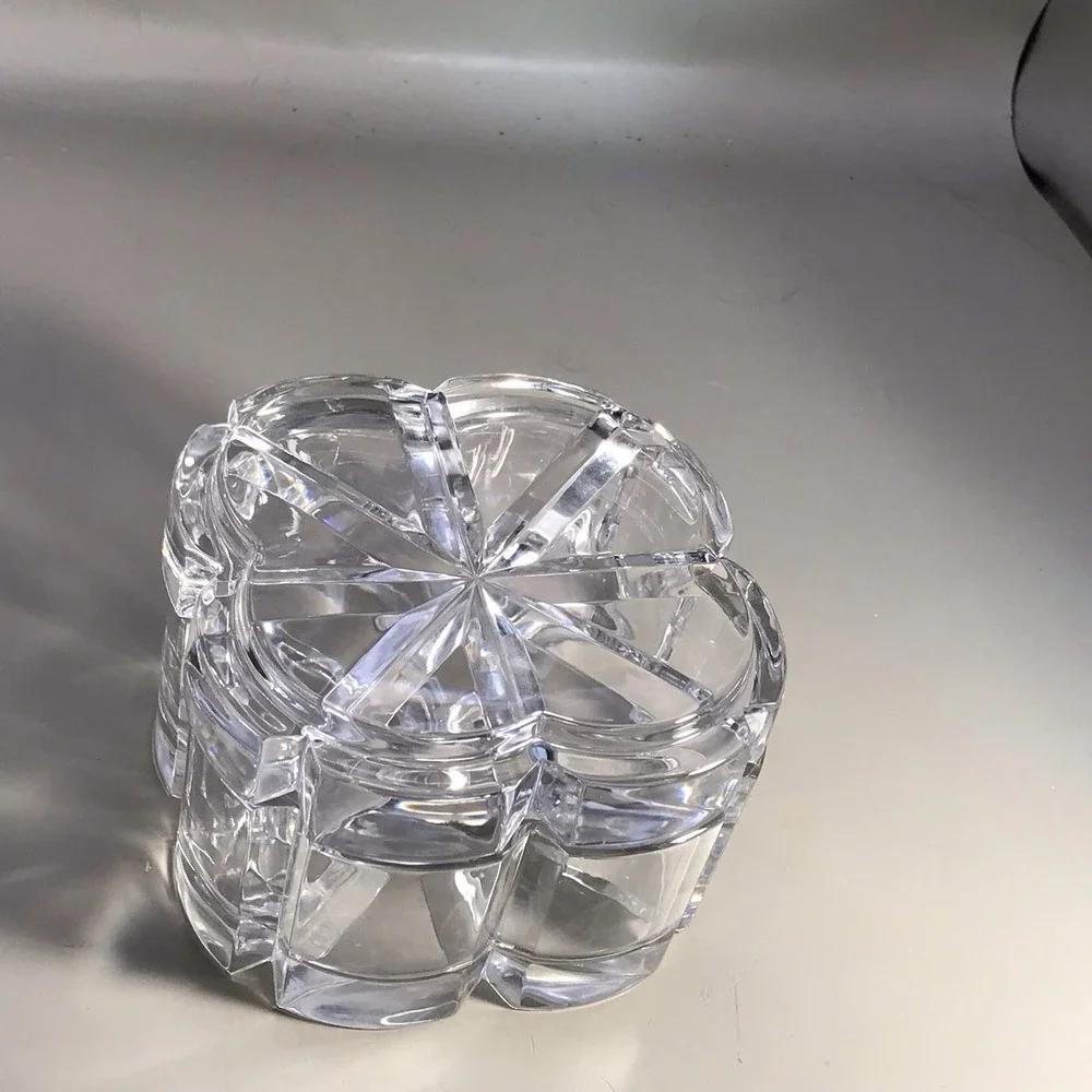 Beautiful Cut Crystal Trinket Box 4.25